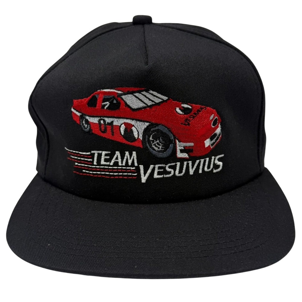 K-Products Team Vesuvius Hat Mens Black Racing Snapback Made in USA